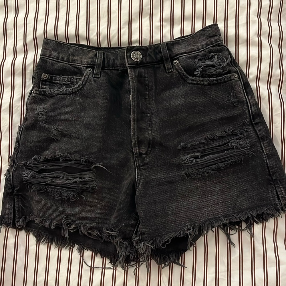 GARAGE Black Vintage Denim Shorts